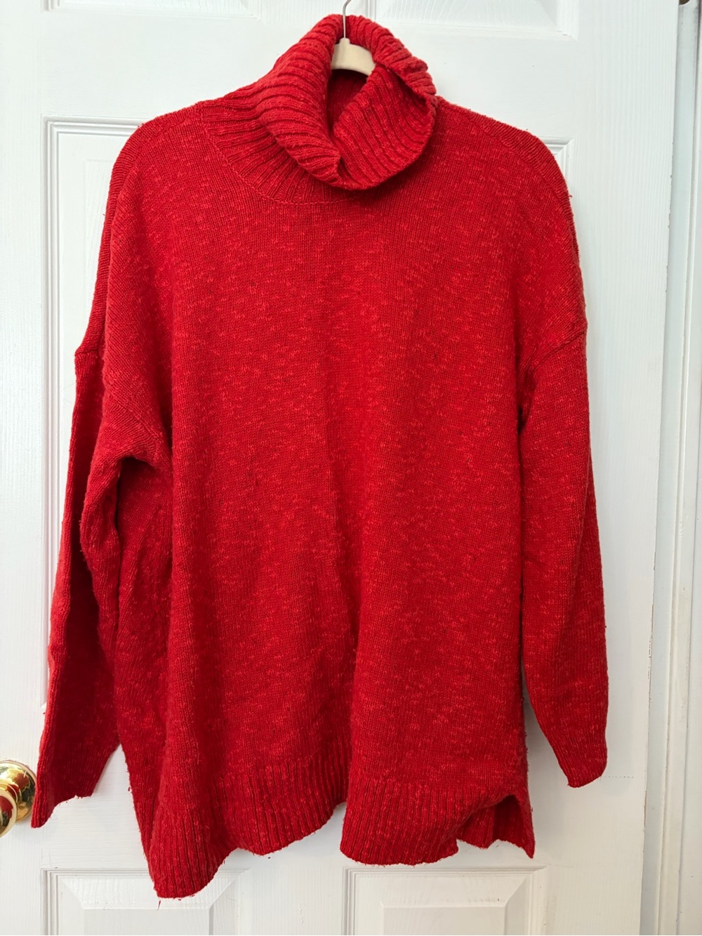 J. Jill Red Cowl Neck Sweater
